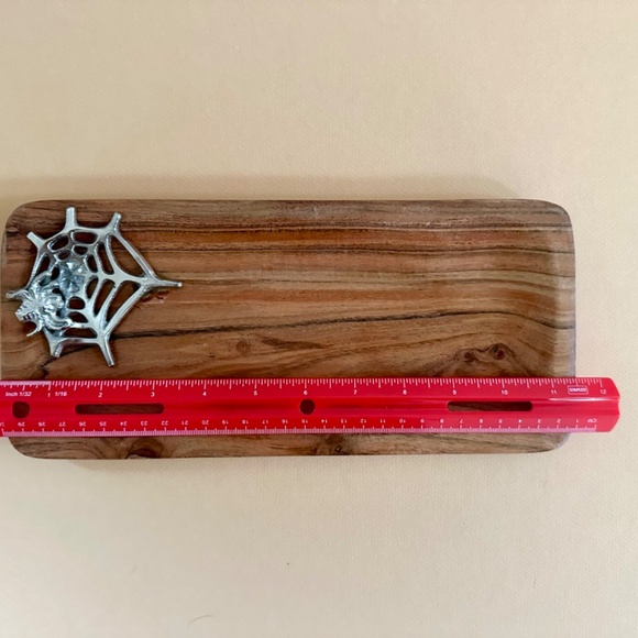 Wood Serving Tray Halloween Silver Spider Charcuterie boards, Halloween Tray - Picture 8 of 8